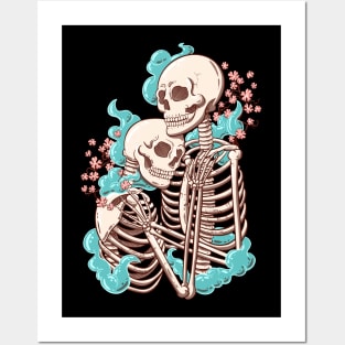 Skeletons Couple Posters and Art